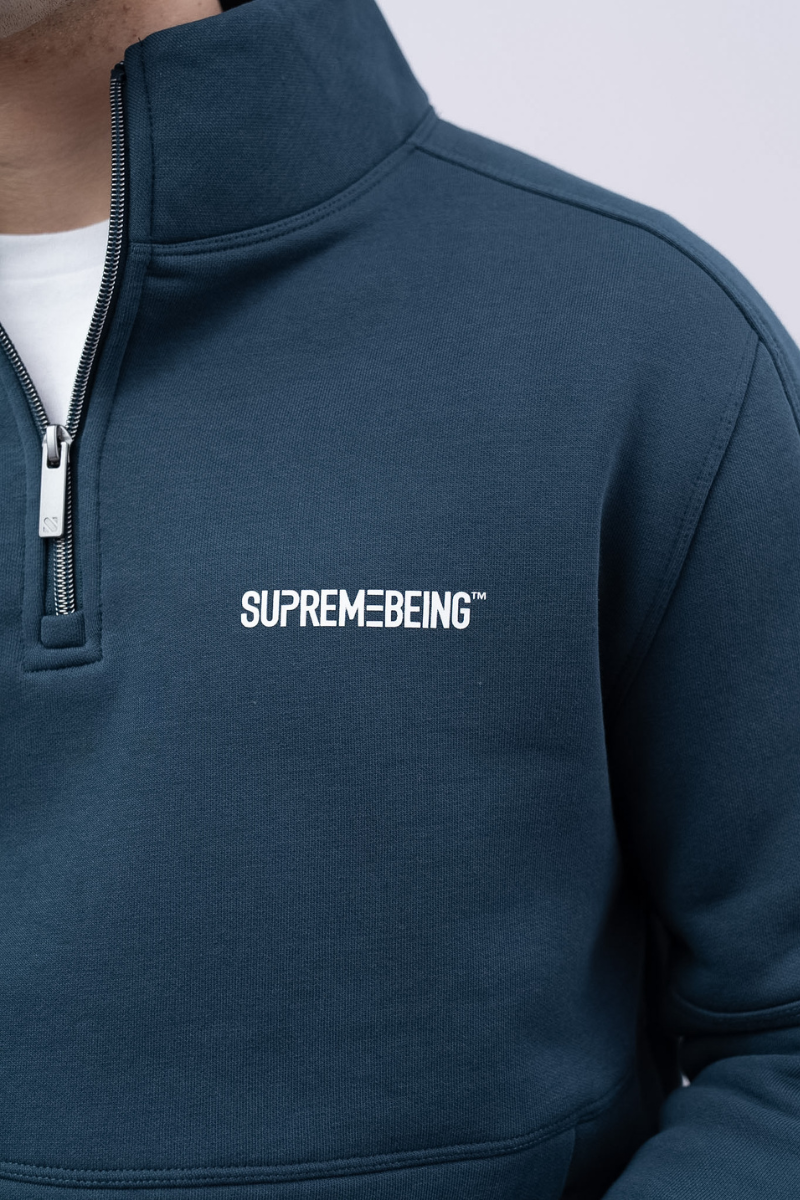 Rico Quarter Zip Navy Azure