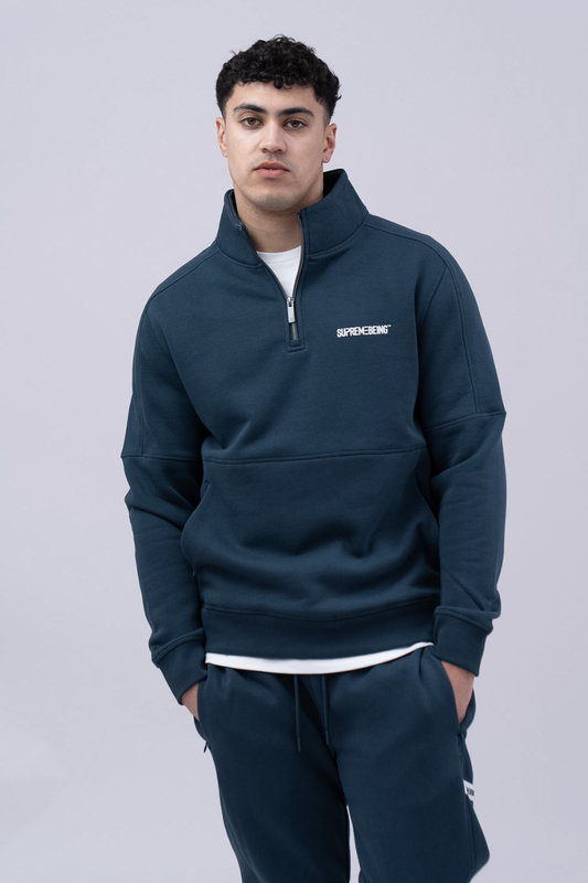 Rico Quarter Zip Navy Azure